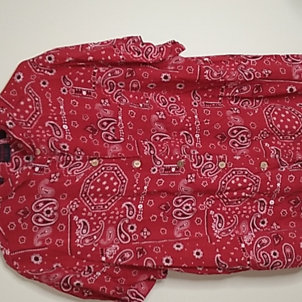 Vintage Quizz & Co Woman Bandana Top Button Up sz 20 or XL - Picture 1 of 4